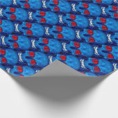 Rood wit blauw Suikerpoeder Verpakkingspapier Cadeaupapier (Hoek)