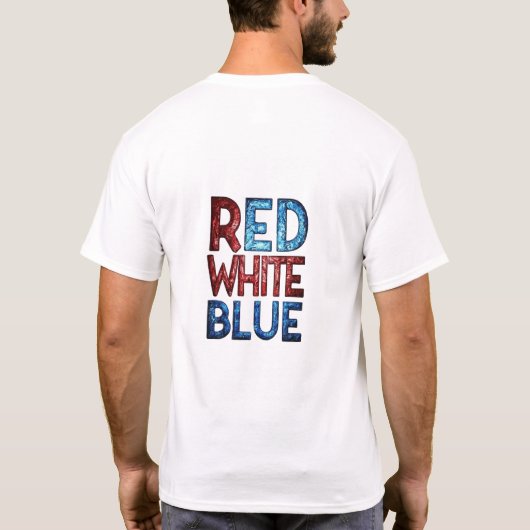 Rood wit Blauw T-shirt (Achterkant)