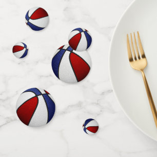 Rood Wit Blauw Team Kleuren Basketbal Party Confetti