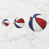 Rood Wit Blauw Team Kleuren Basketbal Party Confetti (Voorkanten)