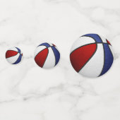 Rood Wit Blauw Team Kleuren Basketbal Party Confetti (Achterkanten)