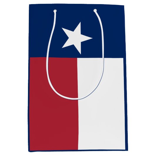 Rood Wit Blauw Texas Vlag Medium Cadeauzakje (Voorkant)