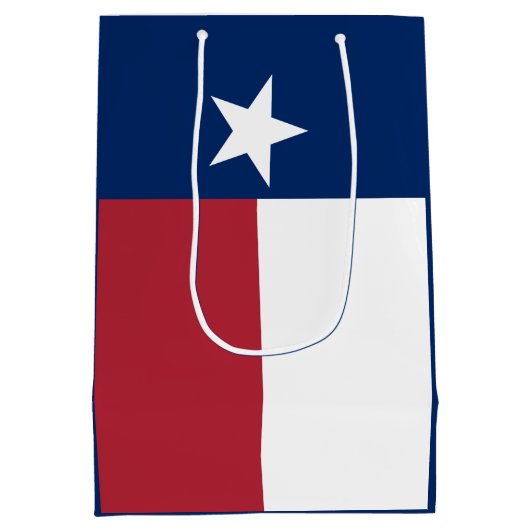 Rood Wit Blauw Texas Vlag Medium Cadeauzakje (Achterkant)