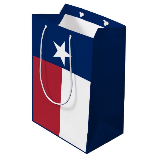 Rood Wit Blauw Texas Vlag Medium Cadeauzakje (Achterkant Gekanteld)