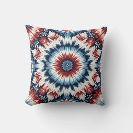 Rood, Wit & Blauw Tie-dye Kussen