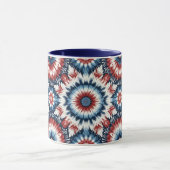 Rood, Wit & Blauw Tie-dye Mok (Midden)