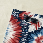 Rood, Wit & Blauw Tie-dye Strandlaken (In situ)