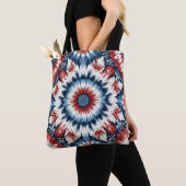 Rood, Wit & Blauw Tie-dye Tote Bag (Dichtbij)
