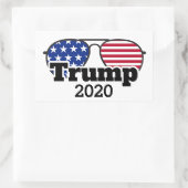 Rood Wit Blauw Trump 2020 Rechthoekige Sticker (Tas)