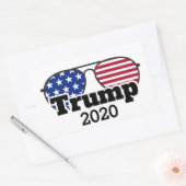 Rood Wit Blauw Trump 2020 Rechthoekige Sticker (Envelop)