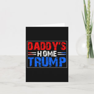 Rood Wit Blauw Trump Daddys Home Trump Patriotic 4 Kaart