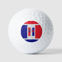 Rood Wit Blauw USA Golfballen