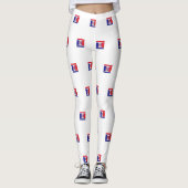 Rood Wit Blauw USA Leggings (Voorkant)