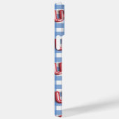 ROOD WIT BLAUW USA MET BLAUW & WIT PLAID Case-Mate iPhone CASE (Achterkant / Rechts)