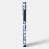 ROOD WIT BLAUW USA MET BLAUW & WIT PLAID iPhone HOESJE (Linkerkant)