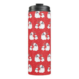 ROOD WIT BLAUW VAKANTIE POLAR BEER FAMILIE THERMOSBEKER