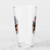 Rood Wit Blauw Vier Juli Bierglas Glas (Links)