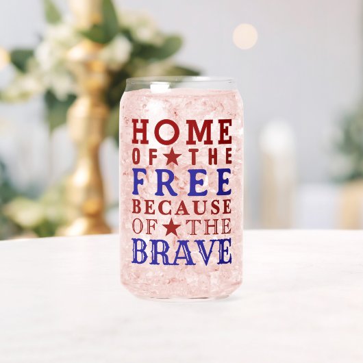 Rood Wit Blauw Vier Juli Blikvorm Glas (Insitu (Huwelijk))