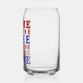 Rood Wit Blauw Vier Juli Blikvorm Glas (Links)