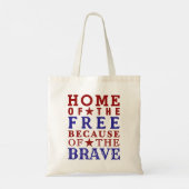 Rood Wit Blauw Vier Juli Boodschappentas Tote Bag (Achterkant)