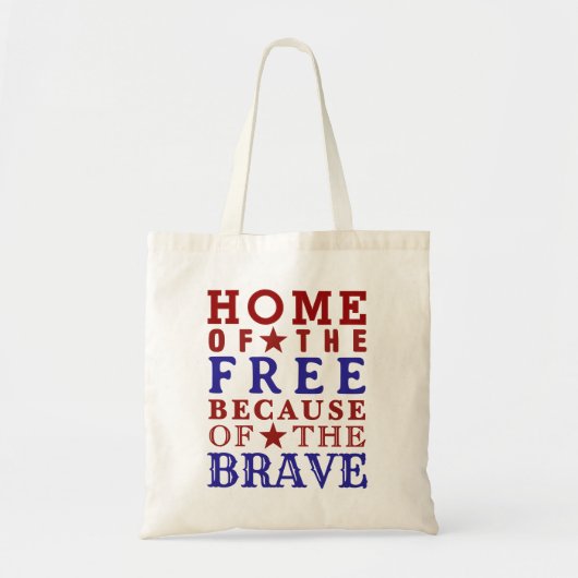 Rood Wit Blauw Vier Juli Boodschappentas Tote Bag (Voorkant)