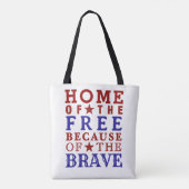 Rood Wit Blauw Vier Juli Boodschappentas Tote Bag (Achterkant)