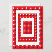 Rood Wit Blauw Vier Juli eenvoudige STERREN Kaart (Achterkant)
