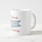 Rood Wit Blauw Vier Juli Grote Koffiekop (Voorkant rechts)