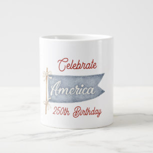 Rood Wit Blauw Vier Juli  Grote Koffiekop