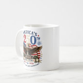 Rood Wit Blauw Vier Juli Koffiemok (Voorkant links)