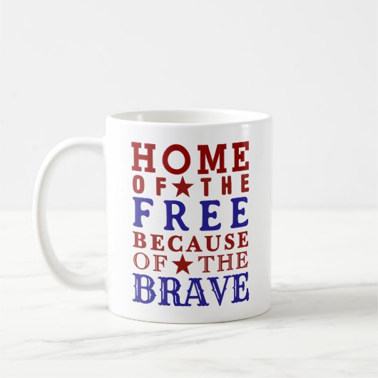 Rood Wit Blauw Vier Juli Koffiemok (Links)