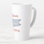 Rood Wit Blauw Vier Juli Latte Mok (Rechterhoek)