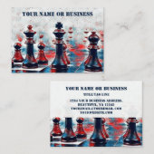 Rood, wit, blauw visitekaartje (Voorkant / Achterkant)