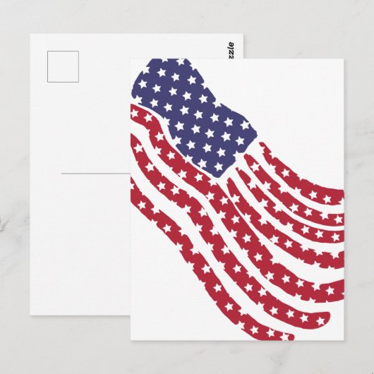 Rood Wit Blauw Vlag Ontwerp Ansichtkaart Briefkaart (Voorkant / Achterkant)