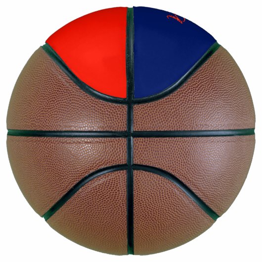 Rood, wit, blauw, vlag, sterren, pijlen, 4 juli basketbal (Rechts)