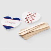 Rood, wit, blauw, vlag, sterren, pijlen, 4 juli handwaaier (Niet-gemonteerd)