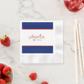 Rood, wit, blauw, vlag, sterren, pijlen, 4 juli servet (Insitu)