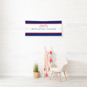 Rood, wit, blauw, vlag, sterren, pijlen, 4 juli spandoek (Insitu)