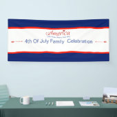 Rood, wit, blauw, vlag, sterren, pijlen, 4 juli spandoek (Beurs)