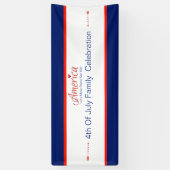 Rood, wit, blauw, vlag, sterren, pijlen, 4 juli spandoek (Verticaal)