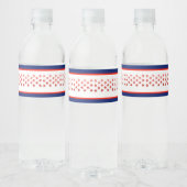 Rood, wit, blauw, vlag, sterren, pijlen, 4 juli waterfles etiket (Flessen)