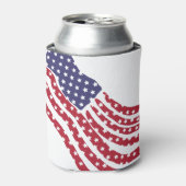 Rood wit blauw vlaggenontwerp blikjeskoeler (Blikje Voorkant)