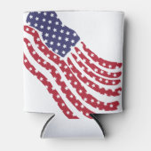 Rood wit blauw vlaggenontwerp blikjeskoeler (Voorkant)