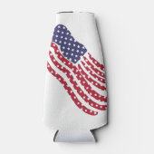 Rood wit blauw vlaggenontwerp flesjeskoeler (Voorkant)