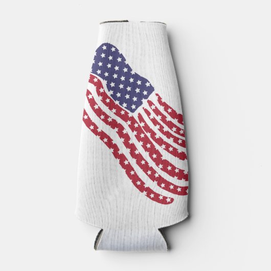 Rood wit blauw vlaggenontwerp flesjeskoeler (Voorkant)