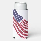 Rood wit blauw vlaggenontwerp seltzer blikjeskoeler (Seltzer Voorkant)