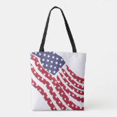 Rood wit blauw vlaggenontwerp tote bag (Achterkant)