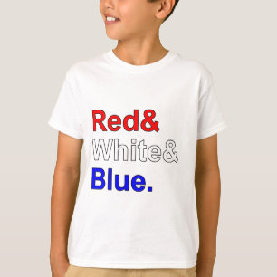 Rood Wit Blauw Vlagkleuren van de VS T-shirt