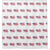 Rood wit blauw vlagontwerp — Showgordijn Douchegordijn (Voorkant)