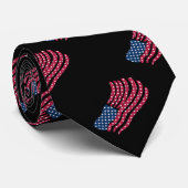 Rood-Wit-Blauw Vlagontwerp Stropdas (Opgerold)